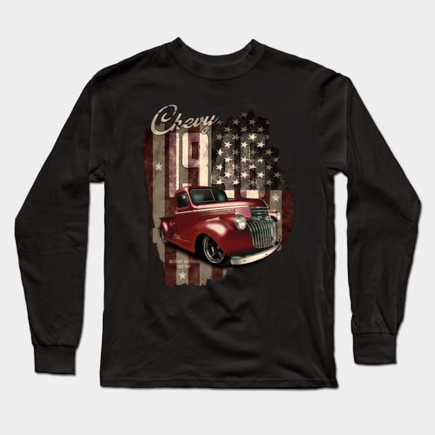 Chevy Truck 1946 Long Sleeve T-Shirt by hardtbonez